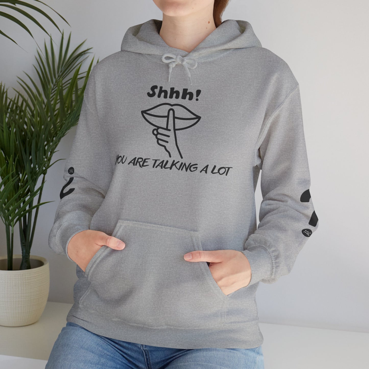 Shhh! Funny Unisex Hooded Sweatshirt, Cozy Hoodie for Introverts, Ideal Gift for Friends and Family, Perfect for Casual Wear, [...]