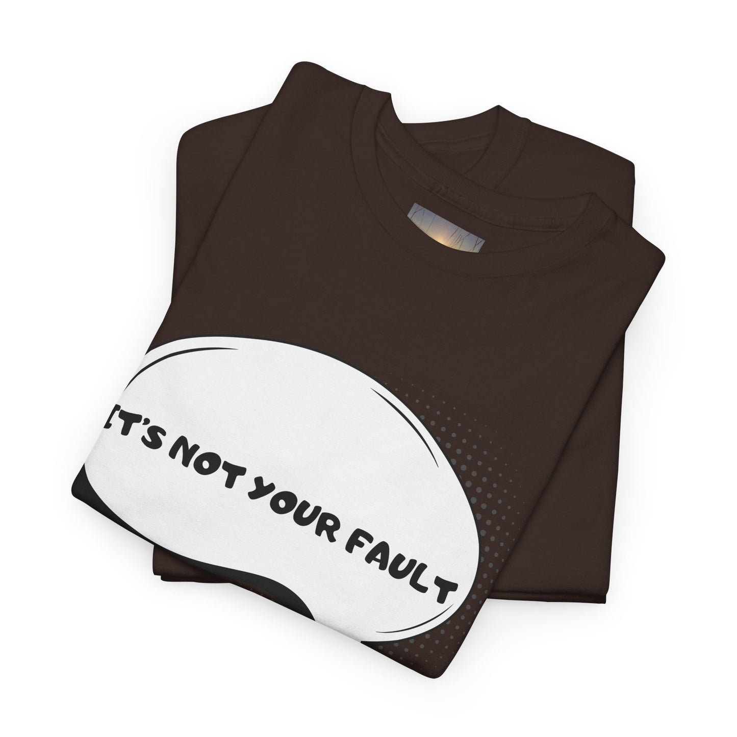 Graphic Tee — "It's Not Your Fault" Comic-Style Pointing Design