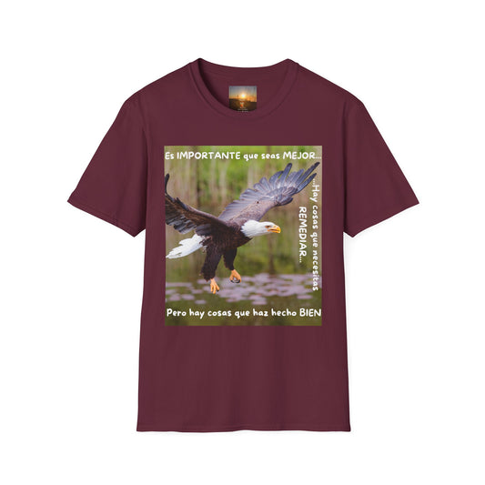 Puedes ser MEJOR Inspirational Eagle T-Shirt, Motivational Aviary Tee, Unisex Graphic Shirt, Perfect Gift for Nature Lovers