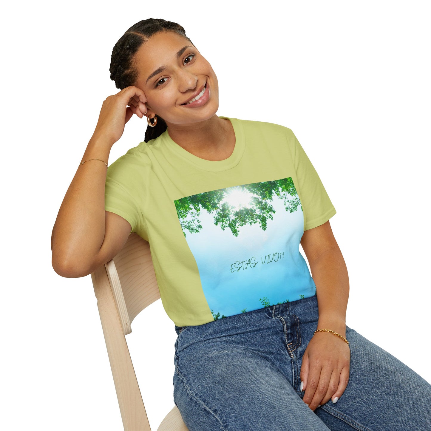 ESTAS VIVO? Serene Nature T-Shirt, Yoga Wear, Mindfulness Tee, Inspirational Shirt, Relaxation Gift, Unisex Summer Top