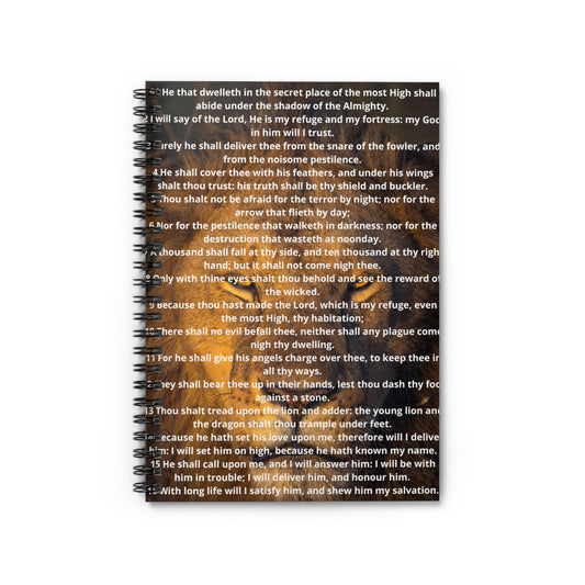 PSALM 91 Inspirational Spiral Notebook - Faith & Comfort Quotes, Motivational Journal, Prayer Notebook, Perfect for Gifts, Religious Stationery