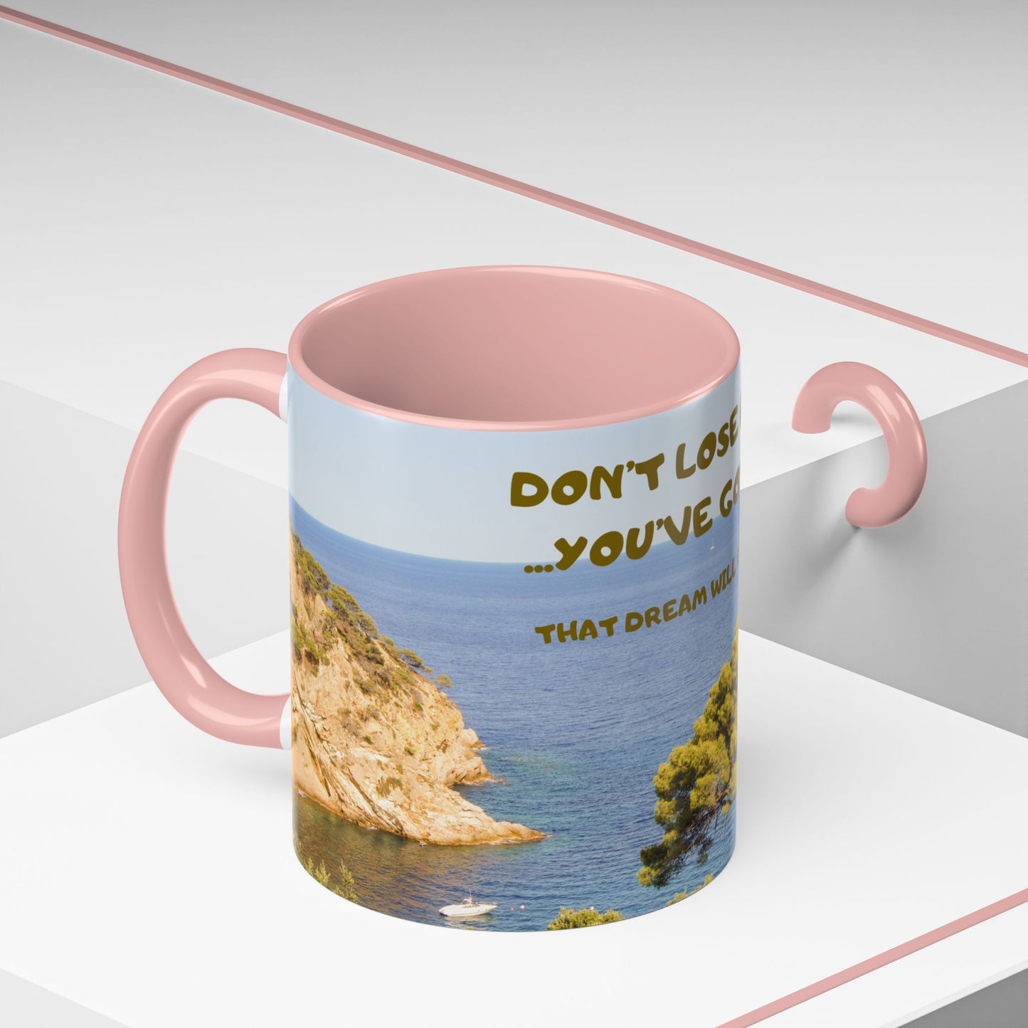 Inspirational Coastal Coffee Mug - "Don't Lose Focus... You've Got This" Accent Mug