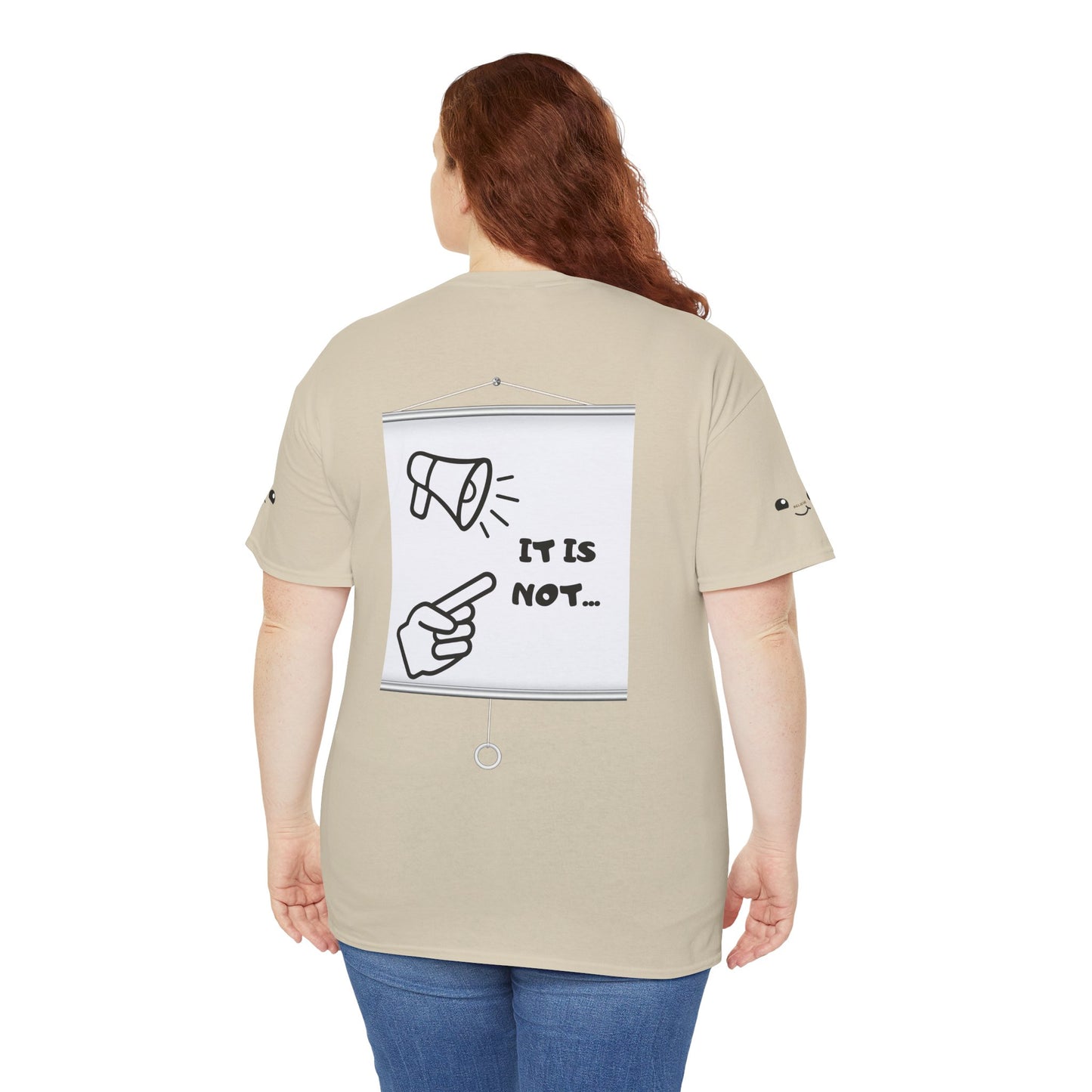 Graphic Tee — "It's Not Your Fault" Comic-Style Pointing Design