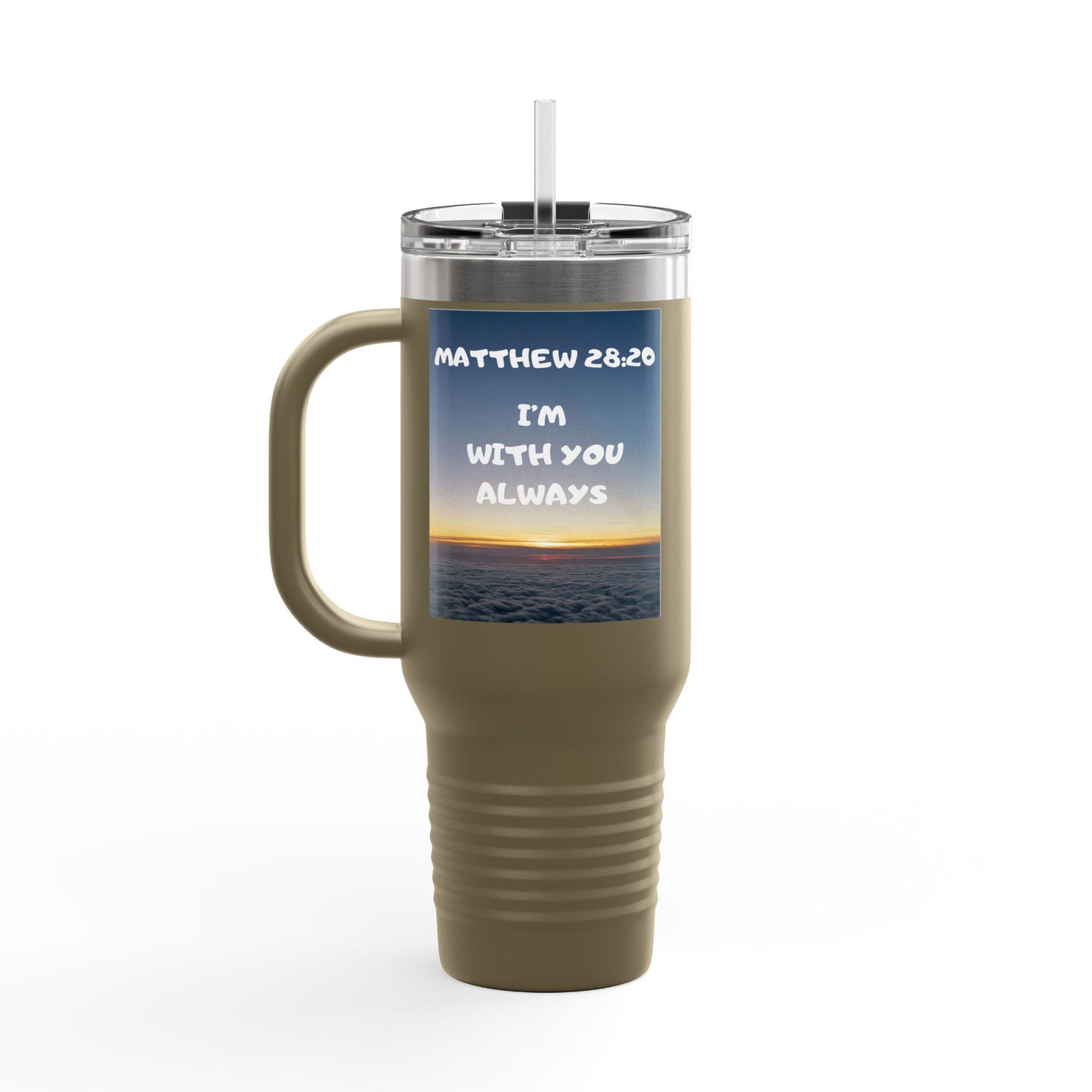 Insulated Travel Mug — 'Jeremiah 29:11' Airplane Prayer Design (Amen)