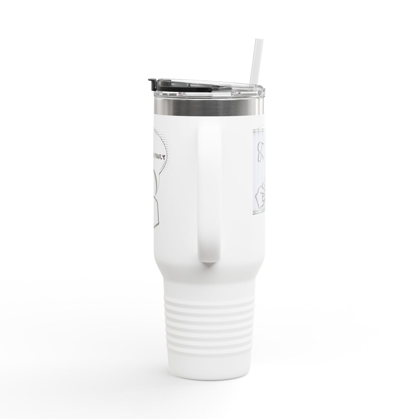 40oz Insulated Travel Mug — "It's Not Your Fault" Motivational Design