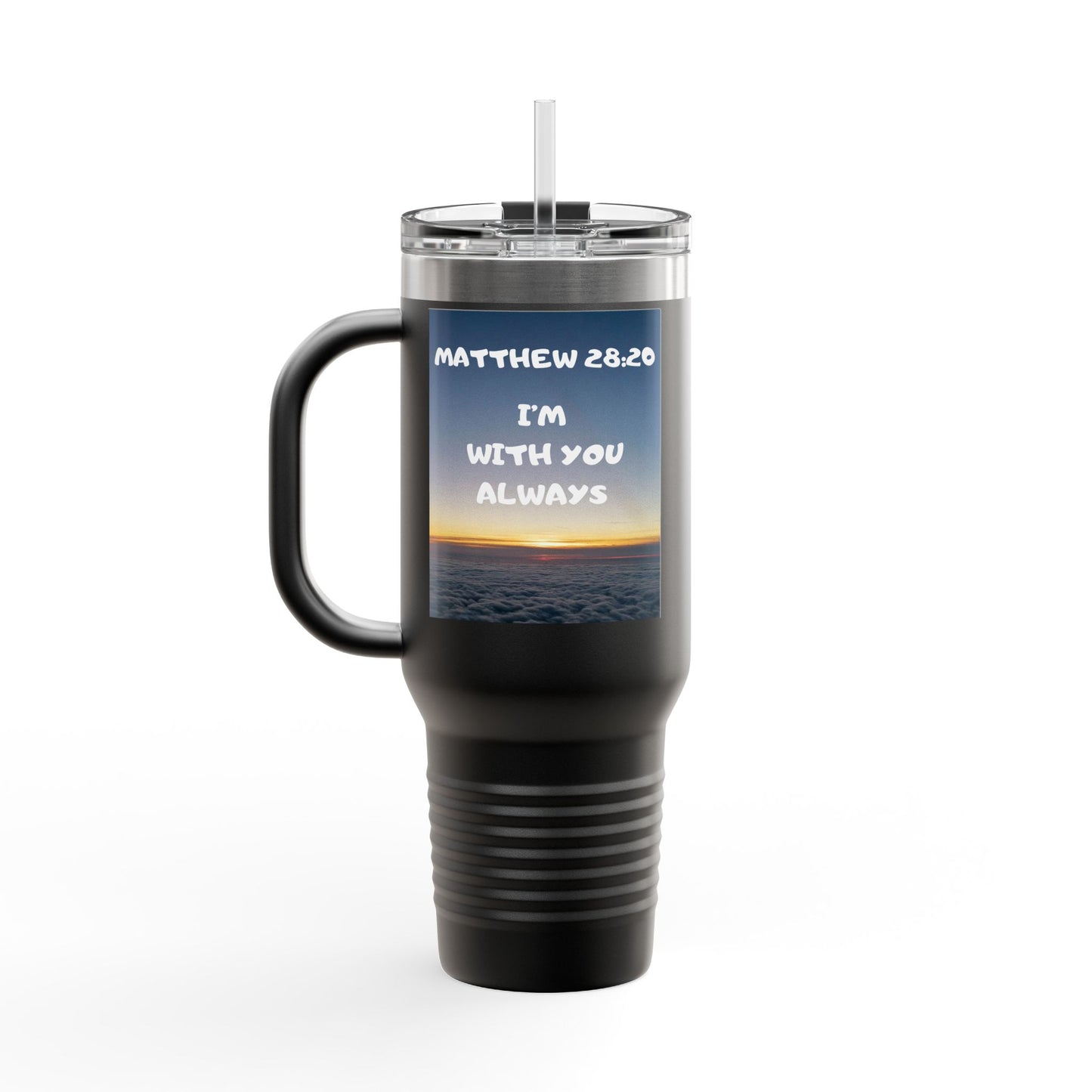 Insulated Travel Mug — 'Jeremiah 29:11' Airplane Prayer Design (Amen)