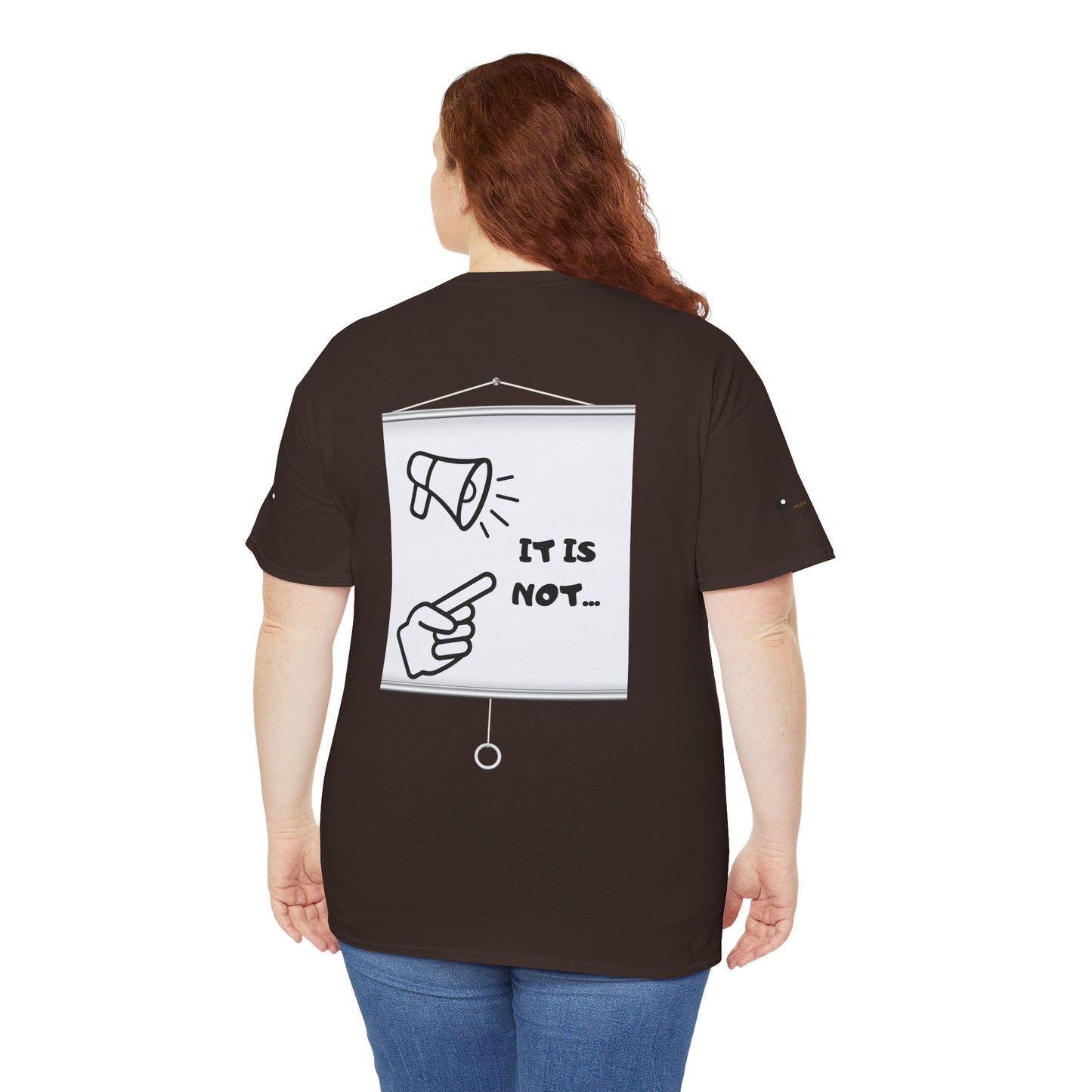 Graphic Tee — "It's Not Your Fault" Comic-Style Pointing Design