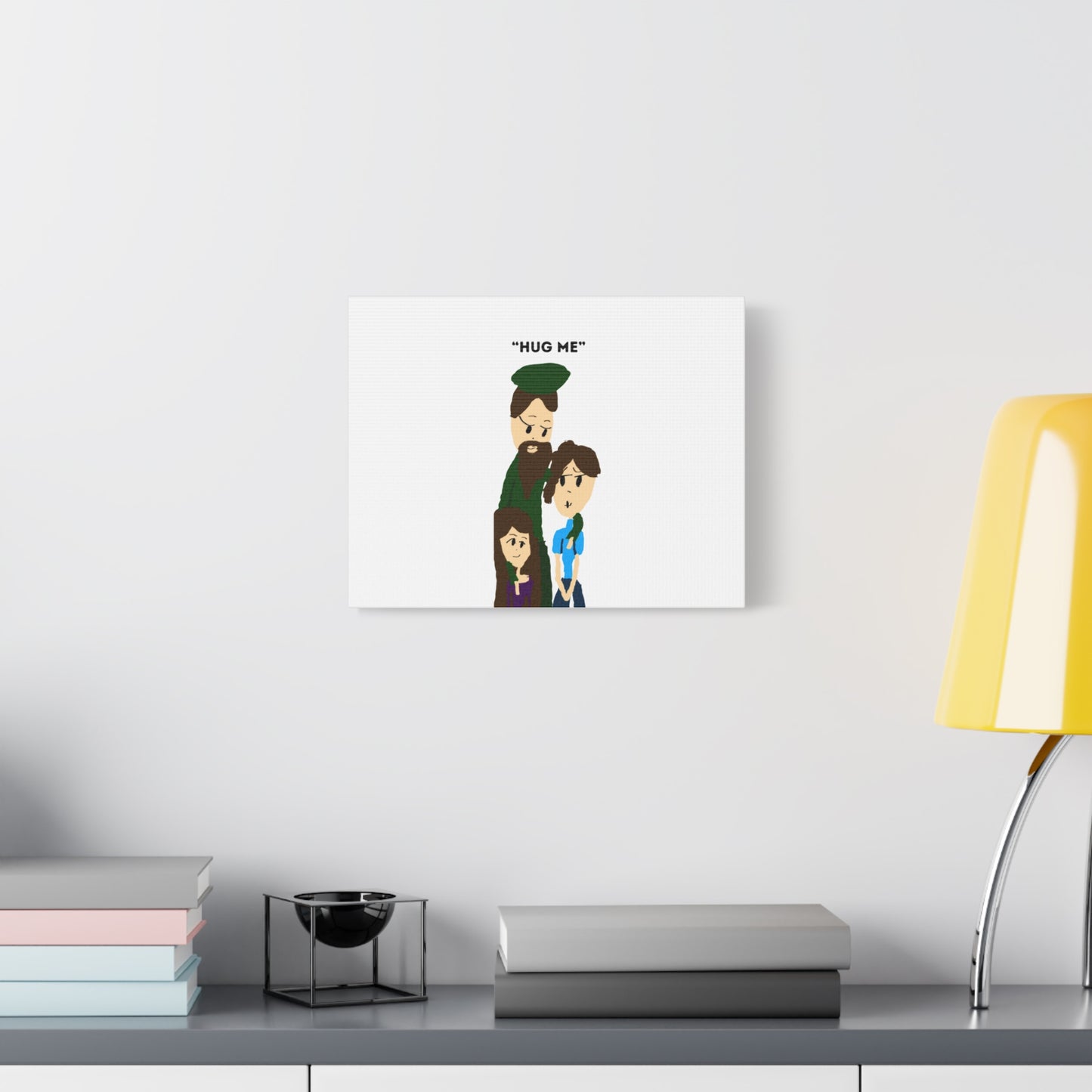 Hug Me ISAAC IDYER ARTS Family Canvas Art, Warm Wall Decor, Gift for Parents, Kids Room Wall Art, Family Love Decor
