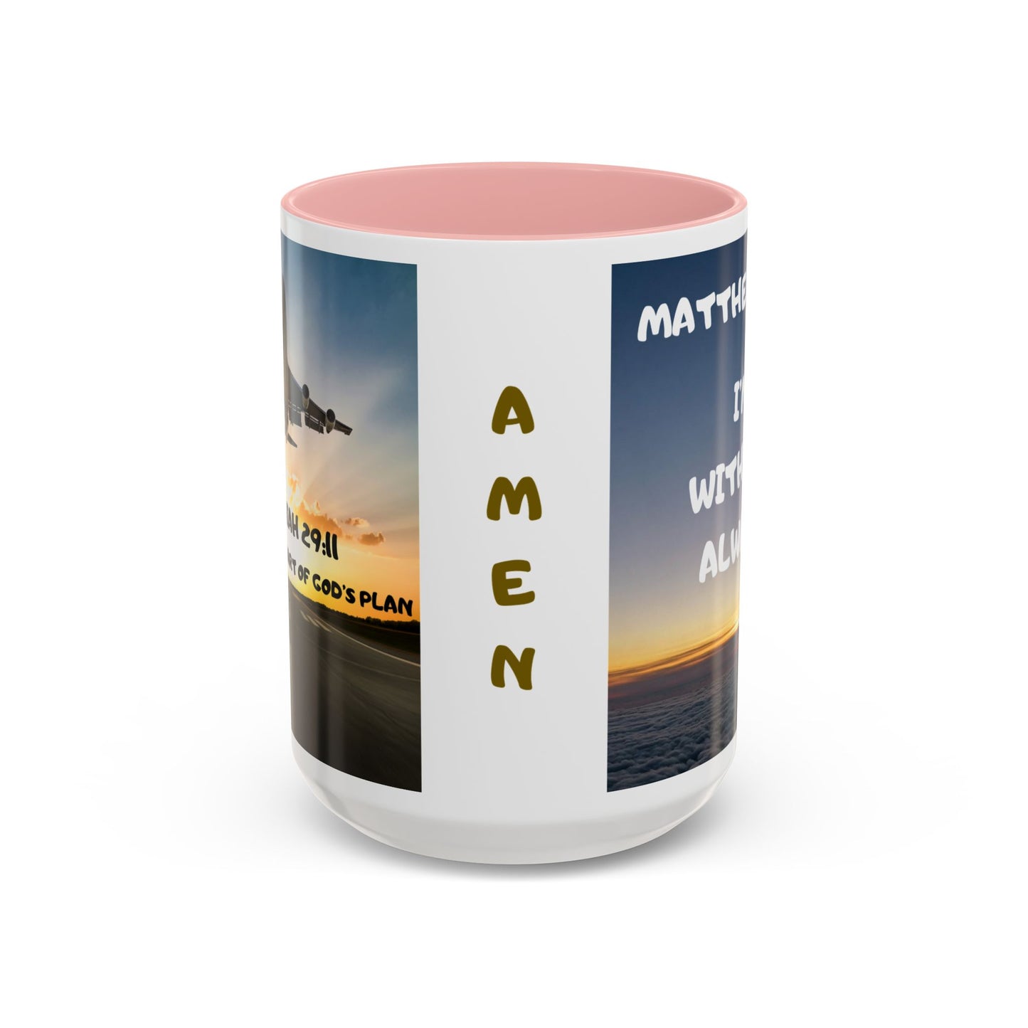 Matthew 28:20 Coffee Mug – "I’m With You Always" Inspirational Christian Accent Mug