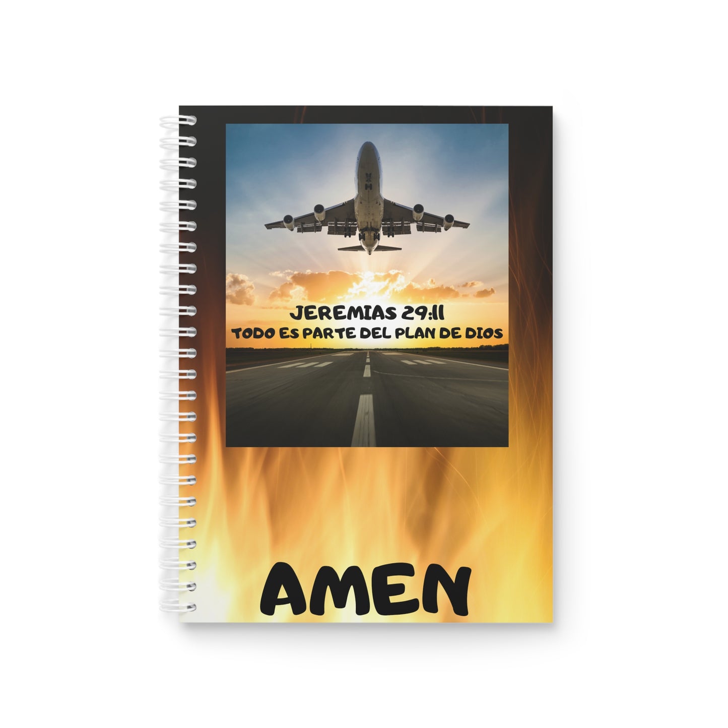 (Mateo 28:20, Jeremías 29:11) Spiral Notebook — Christian Travel-Inspired Journal with Bible Verses