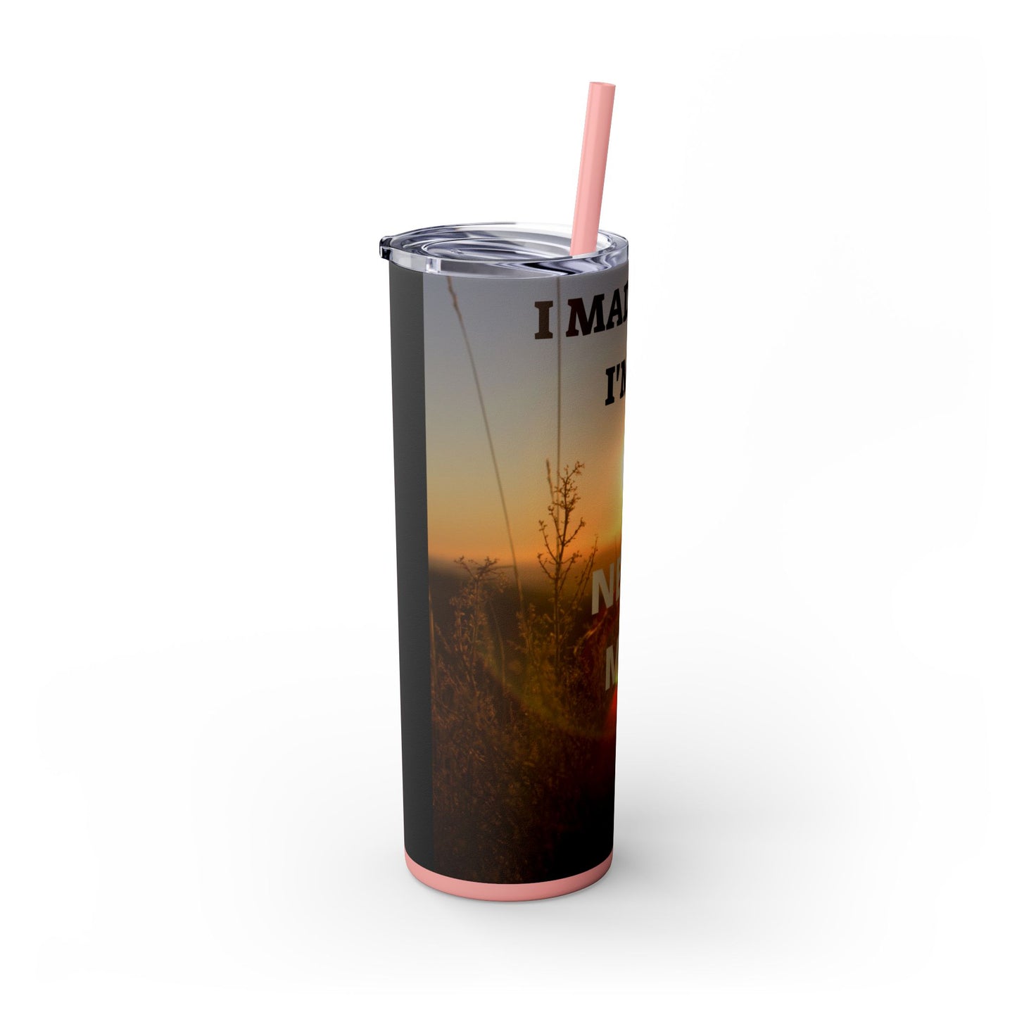 I MADE IT Inspirational Skinny Tumbler, 20oz - Motivational Drinkware for Self-Improvement, Perfect Gift for Wellness Journeys, Birthday, New Year