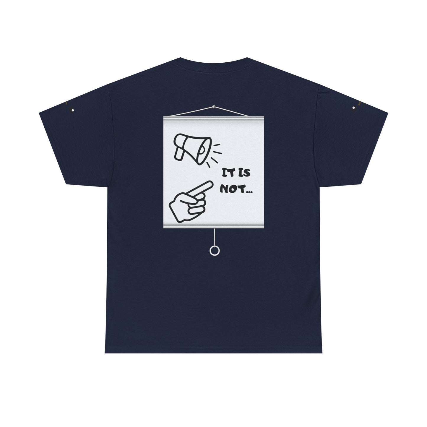 Graphic Tee — "It's Not Your Fault" Comic-Style Pointing Design