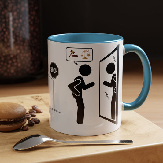 JUZGANDO Coffee Mug for Everyday Laughs, Funny Gift for Coffee Lovers, Quirky Office Mug, Unique Holiday Gift, Playful Drinkware