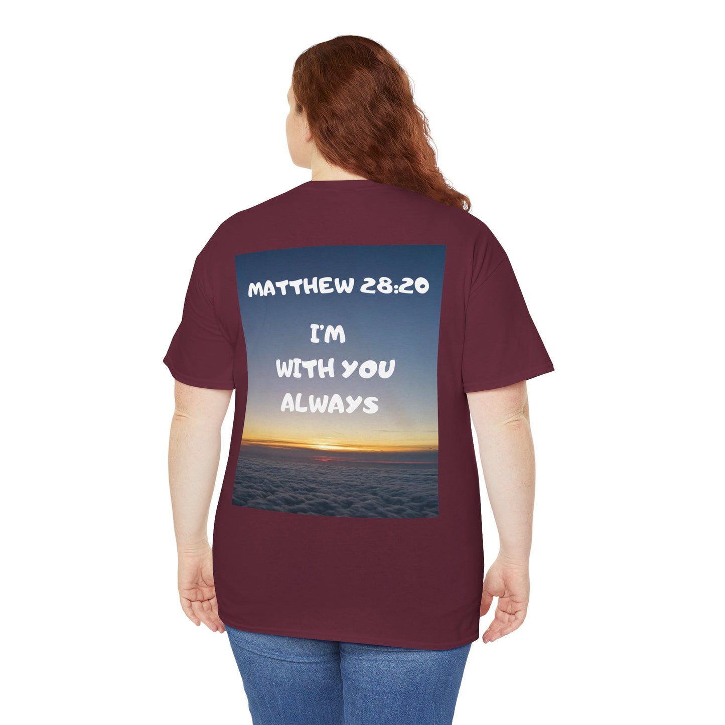 Faith Travel T‑Shirt — “Jeremiah 29:11 / Matthew 28:20” Inspirational Plane Tee
