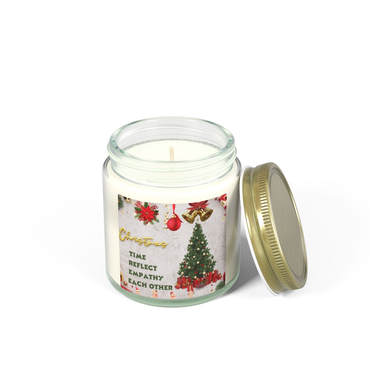Christmas Scented Candle - Time, Reflect, Empathy, Each Other, Holiday Gift, Home Decor, Aromatherapy