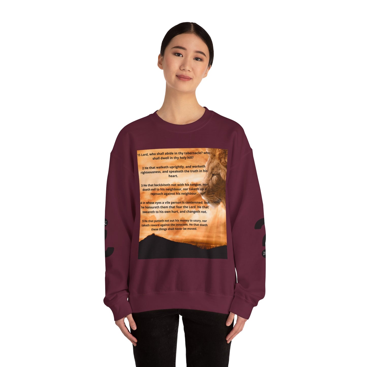 PSALM 15 Lion Crewneck Sweatshirt, Motivational Top for Animal Lovers, Gift Idea for Birthdays, Cozy Apparel for Everyday [...]