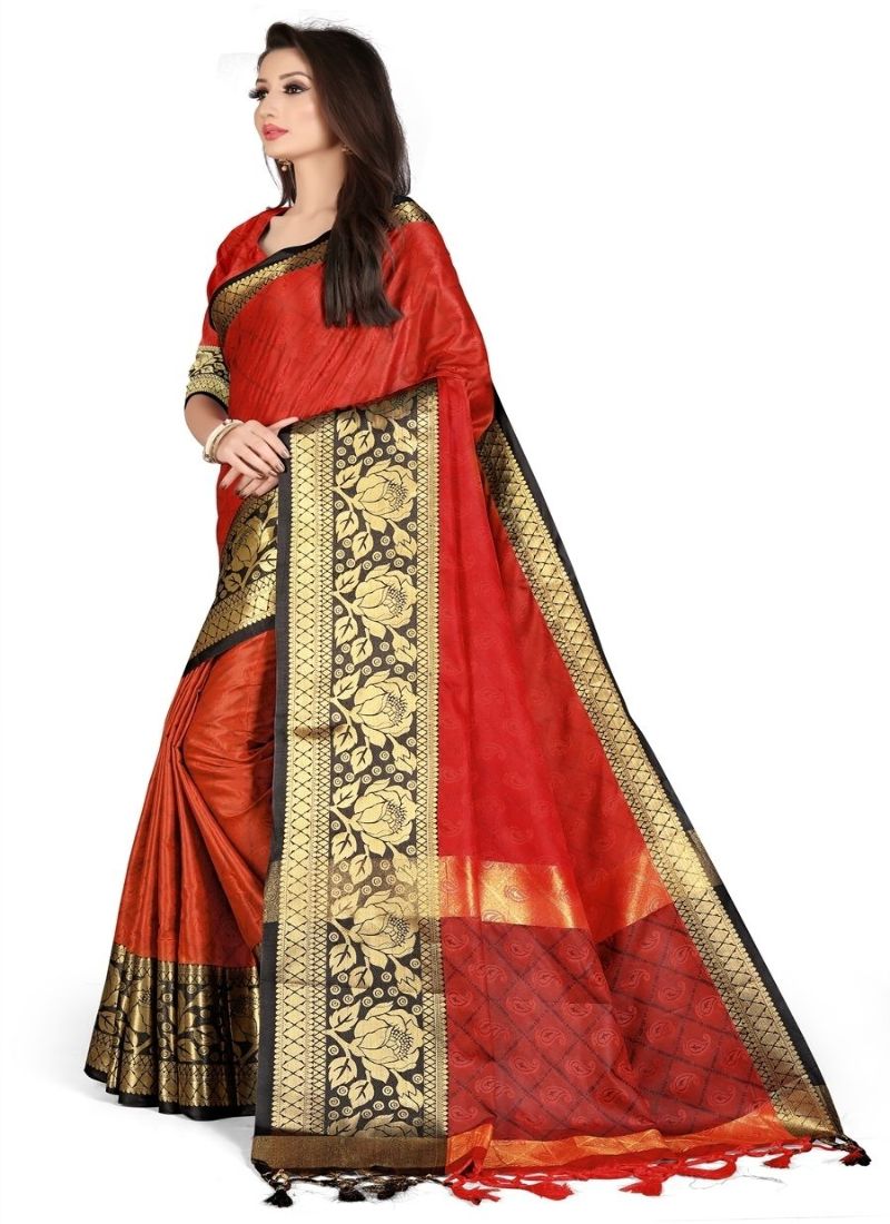 Generic Women's Cotton Silk,Jacquard,Poly Silk