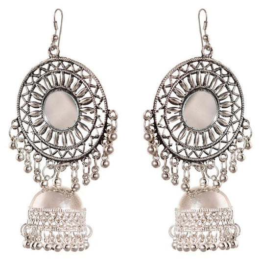 Generic Women's Brass Earrings (Silver, free Size)
