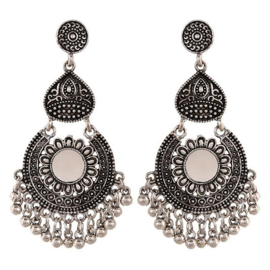Generic Women's Brass Earrings (Silver, free Size)