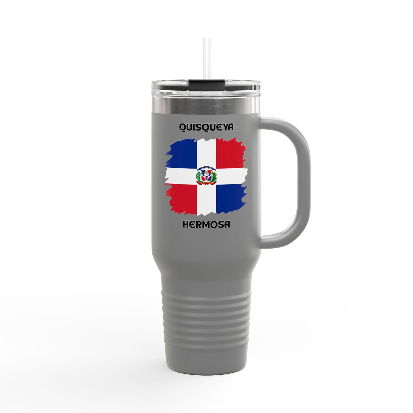Dominican Republic Insulated Travel Mug, Caribbean Travel Cup, Beach Lover Gift, Quisqueya Hermosa Thermos, Vacation Essential, Summer [...]
