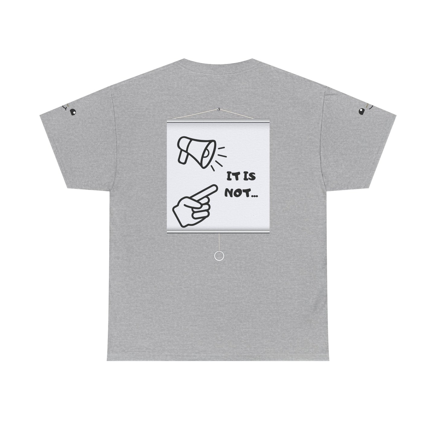 Graphic Tee — "It's Not Your Fault" Comic-Style Pointing Design
