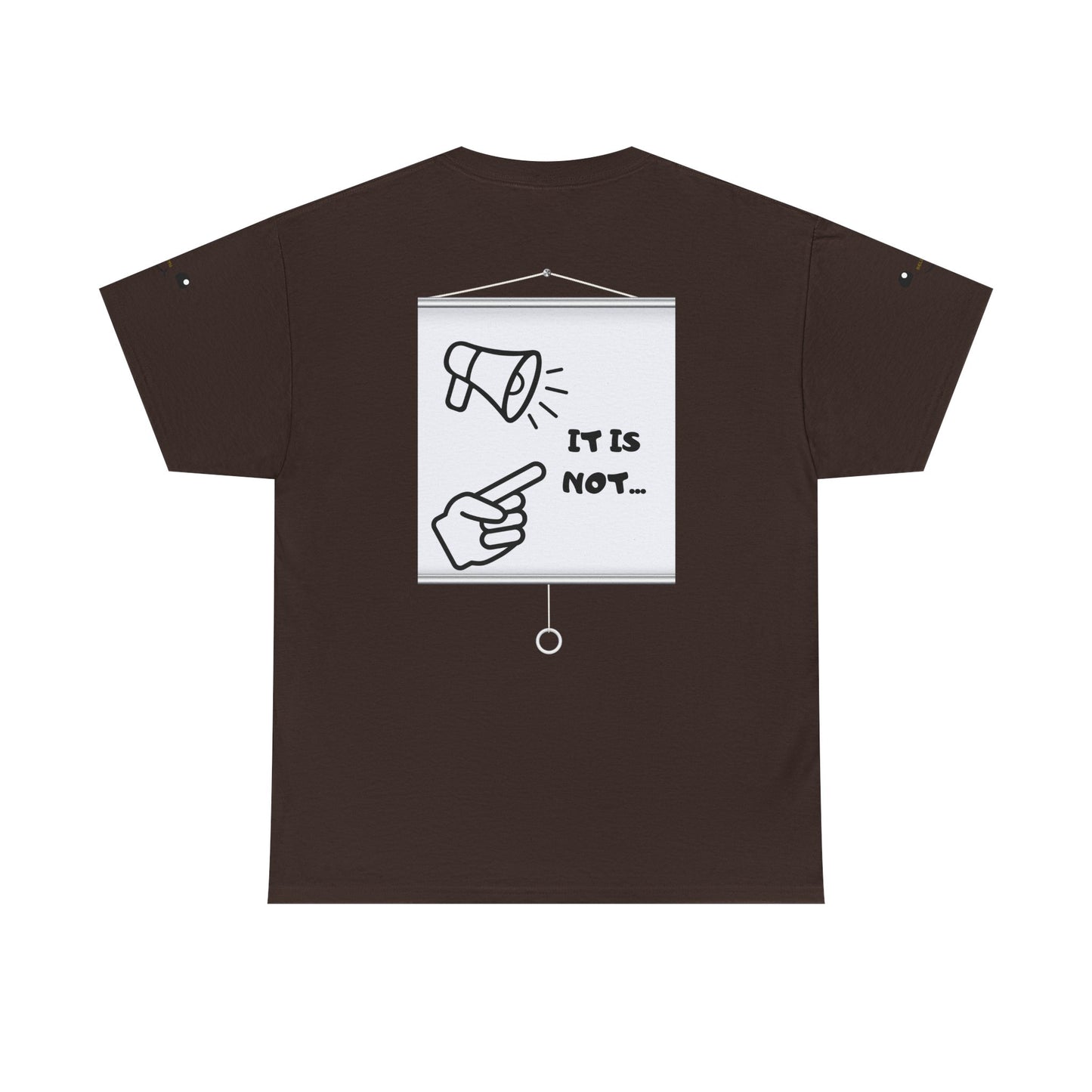 Graphic Tee — "It's Not Your Fault" Comic-Style Pointing Design