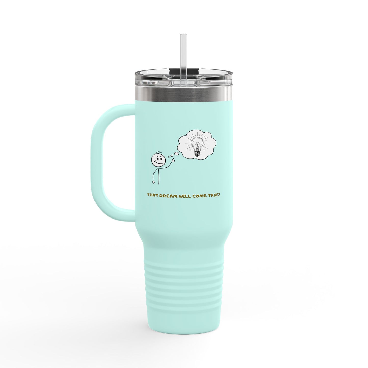 Inspirational Travel Tumbler 40oz — "Don't Lose Focus, You've Got This" Scenic Insulated Mug