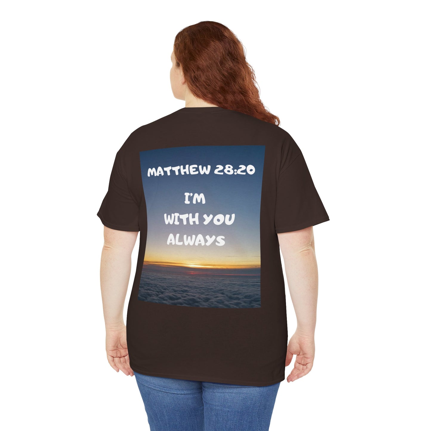 Faith Travel T‑Shirt — “Jeremiah 29:11 / Matthew 28:20” Inspirational Plane Tee