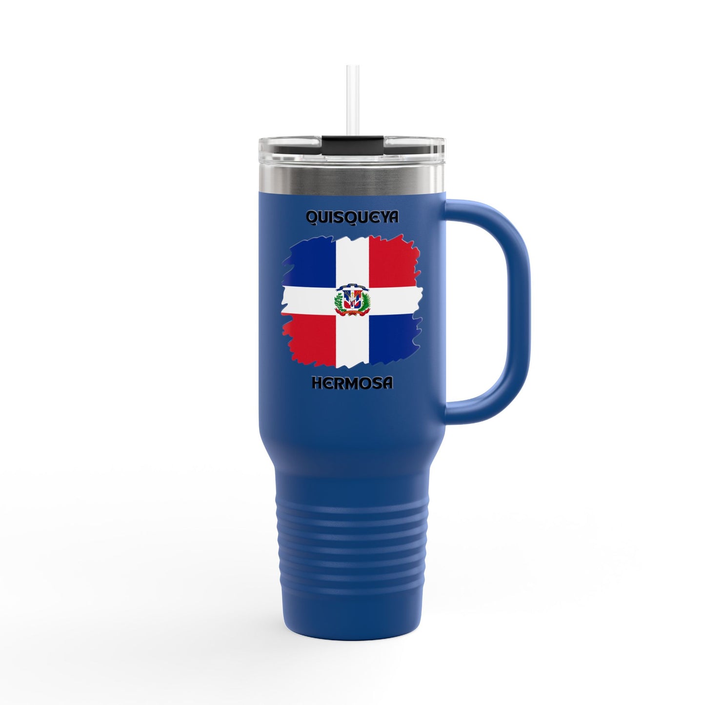 Dominican Republic Insulated Travel Mug, Caribbean Travel Cup, Beach Lover Gift, Quisqueya Hermosa Thermos, Vacation Essential, Summer [...]