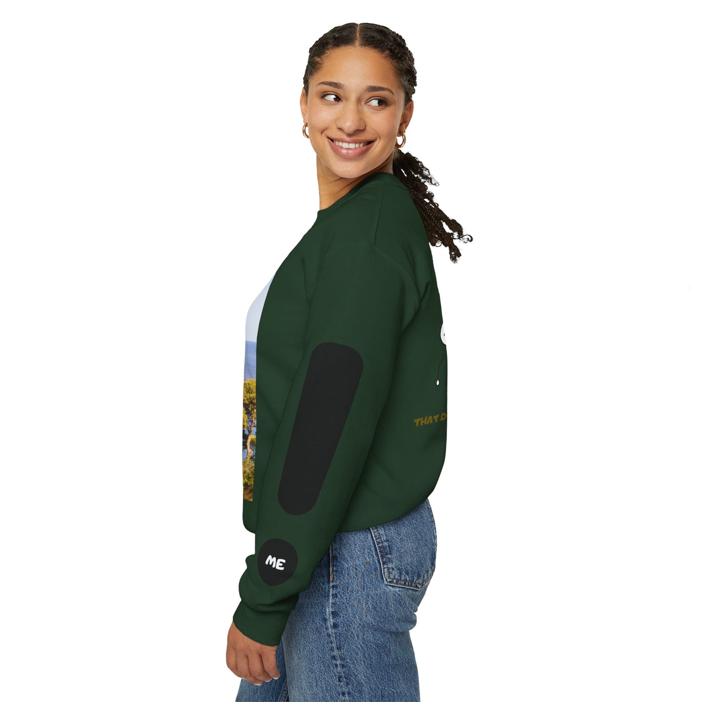 Motivational Crewneck Sweatshirt – "Don't Lose Focus… You've Got This" Scenic Design