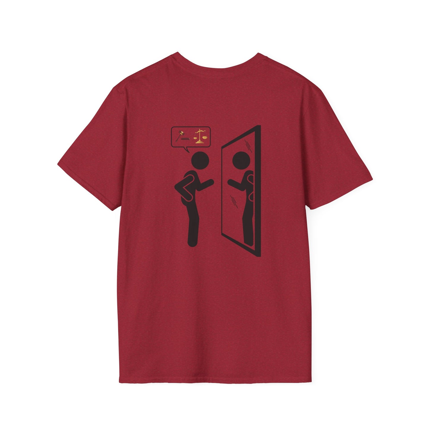 JUDGING Whimsical Unisex T-Shirt with Playful Door Design - Fun Gift for Friends, Casual Wear, Birthday Surprise, Everyday Humor, Quirky Style