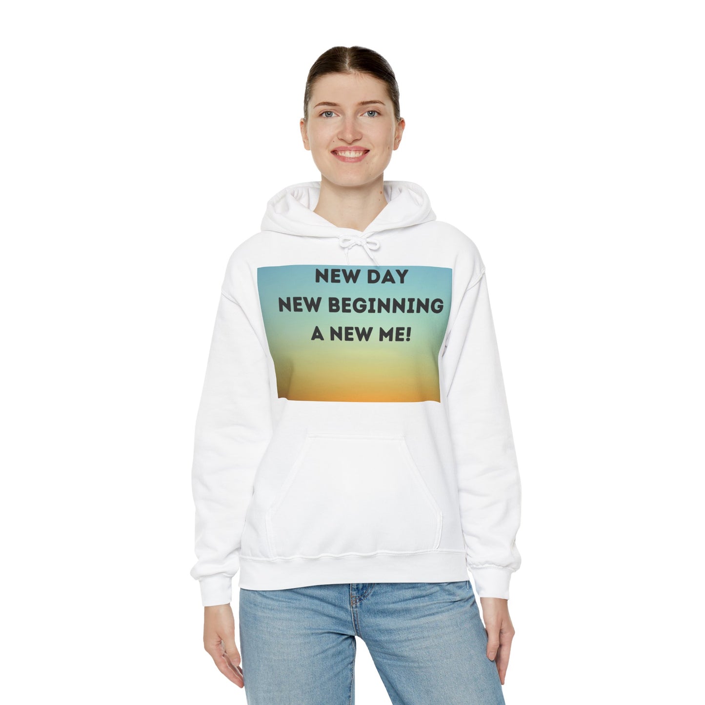 NEW DAY NEW BEGINNING A NEW ME Unisex Heavy Blend™ Hooded Sweatshirt