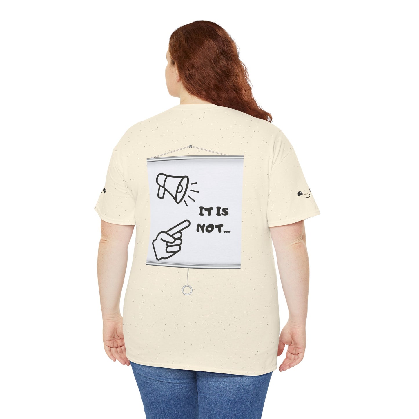 Graphic Tee — "It's Not Your Fault" Comic-Style Pointing Design