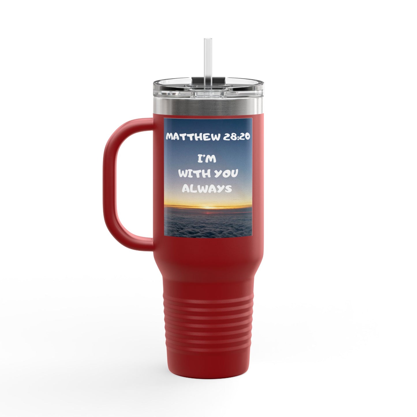 Insulated Travel Mug — 'Jeremiah 29:11' Airplane Prayer Design (Amen)