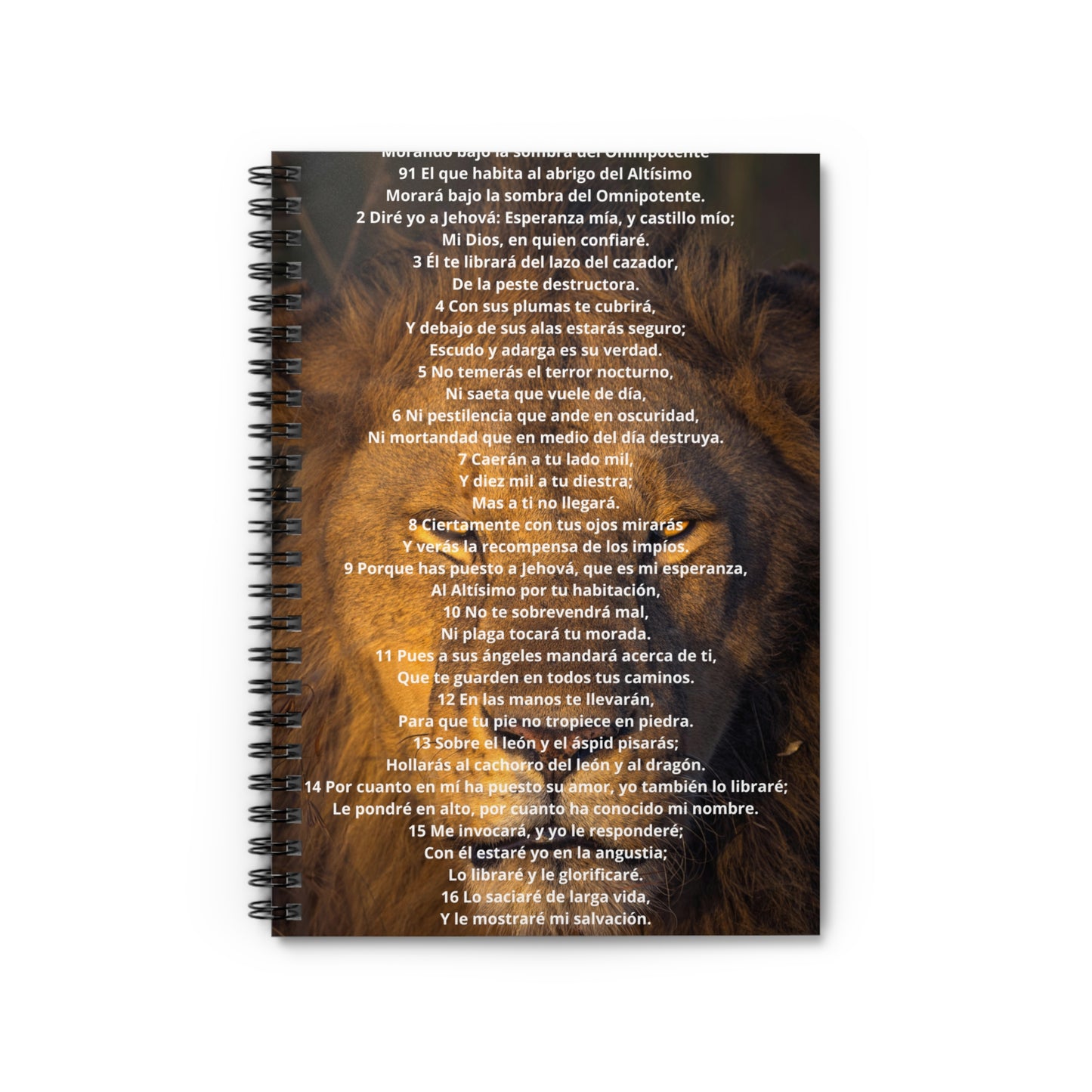 SALMO 91 Inspirational Lion Spiral Notebook for Creative Minds, Motivational Journal, Artistic Stationery, Unique Gift for Students, Writing [...]