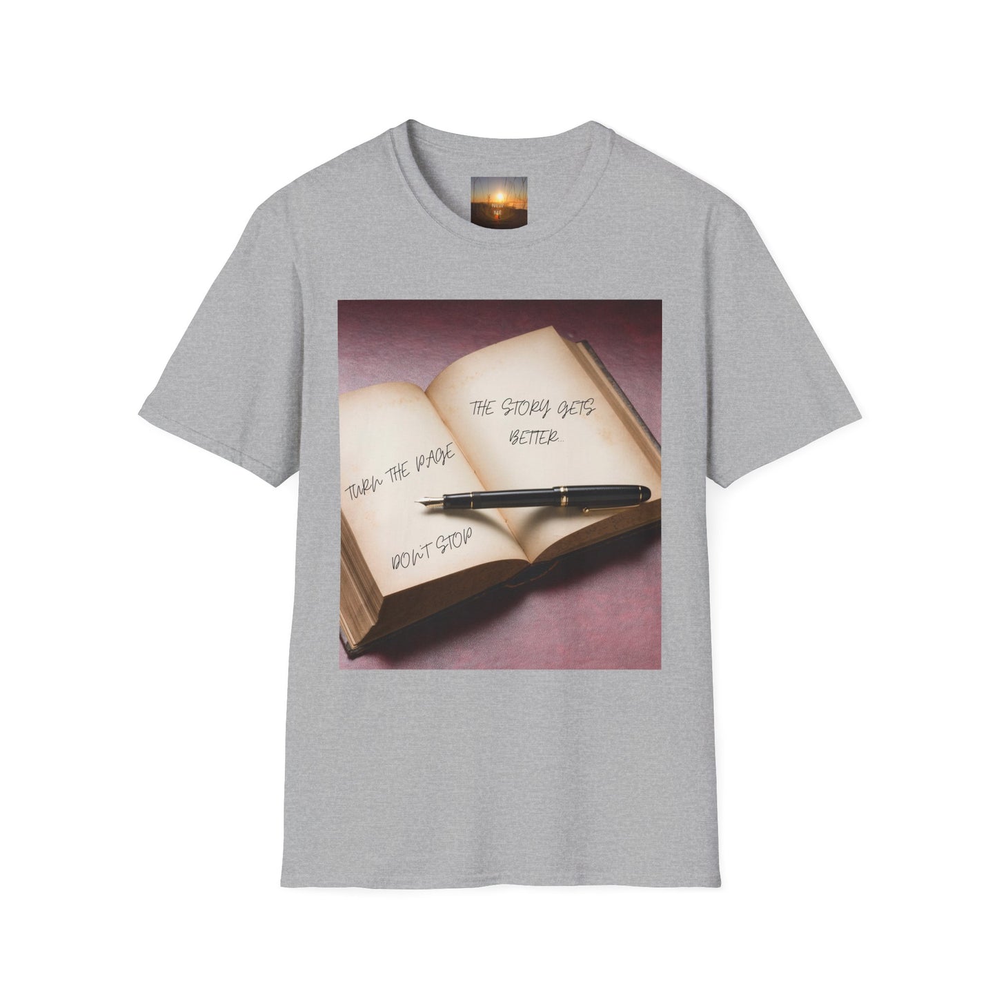 TURN THE PAGE Inspirational Book T-Shirt, Motivational Tee, Reading Lover Gift, Journal Enthusiast Apparel, Bookworm T-Shirt, Literary Quote Shirt