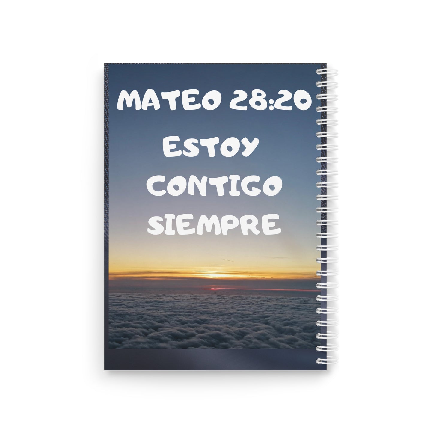 (Mateo 28:20, Jeremías 29:11) Spiral Notebook — Christian Travel-Inspired Journal with Bible Verses