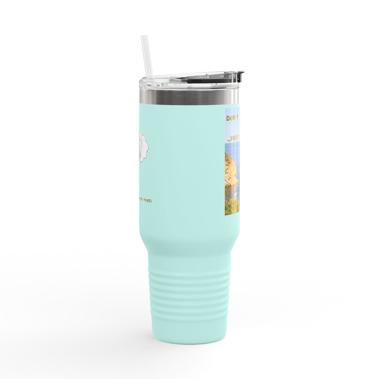 Inspirational Travel Tumbler 40oz — "Don't Lose Focus, You've Got This" Scenic Insulated Mug
