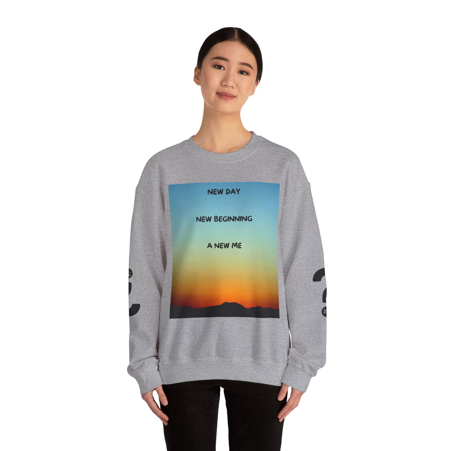 NEW DAY NEW BEGINNING A NEW ME Crewneck Sweatshirt - New Day, New Beginning, A New Me, Motivational Apparel, Cozy Gift for Her, Affirmation Sweater, [...]
