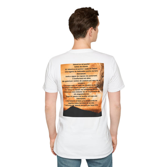 SALMOS 23 Inspirational Unisex T-Shirt with Psalm 23 Design, Motivational Gift for Friends, Faith-Based Apparel, Religious Shirt, Casual Wear