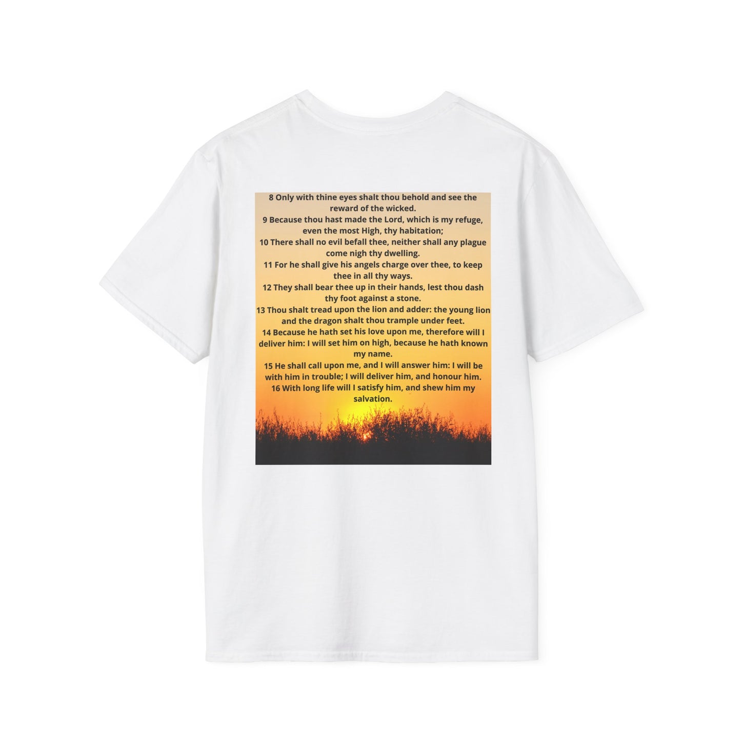 PSALM 91 Inspirational Lion T-Shirt, Motivational Tee, Unisex Quote Shirt, Positive Vibes Wear, Nature Lover Gift