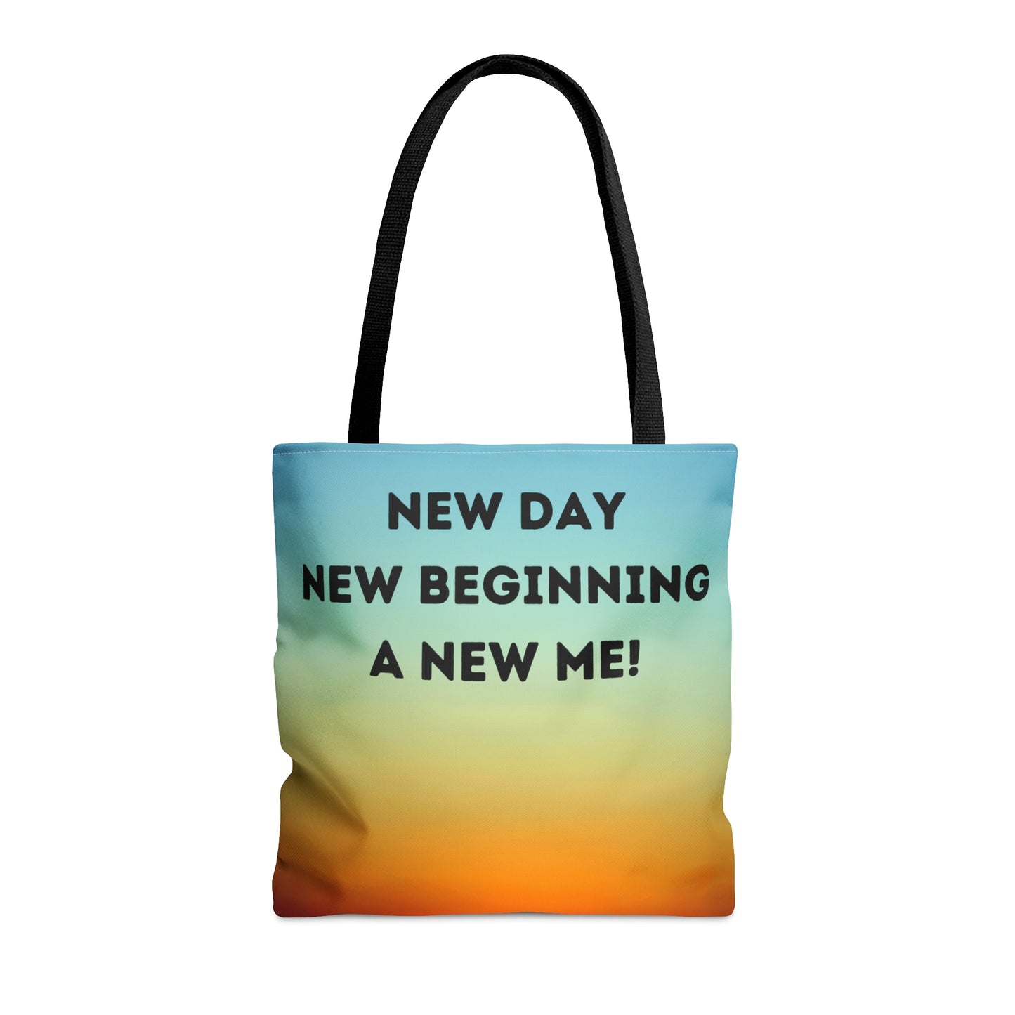 NEW DAY NEW BEGINNING A NEW ME Tote Bag (AOP)