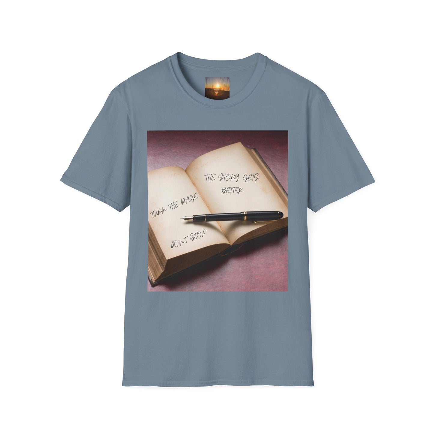 TURN THE PAGE Inspirational Book T-Shirt, Motivational Tee, Reading Lover Gift, Journal Enthusiast Apparel, Bookworm T-Shirt, Literary Quote Shirt