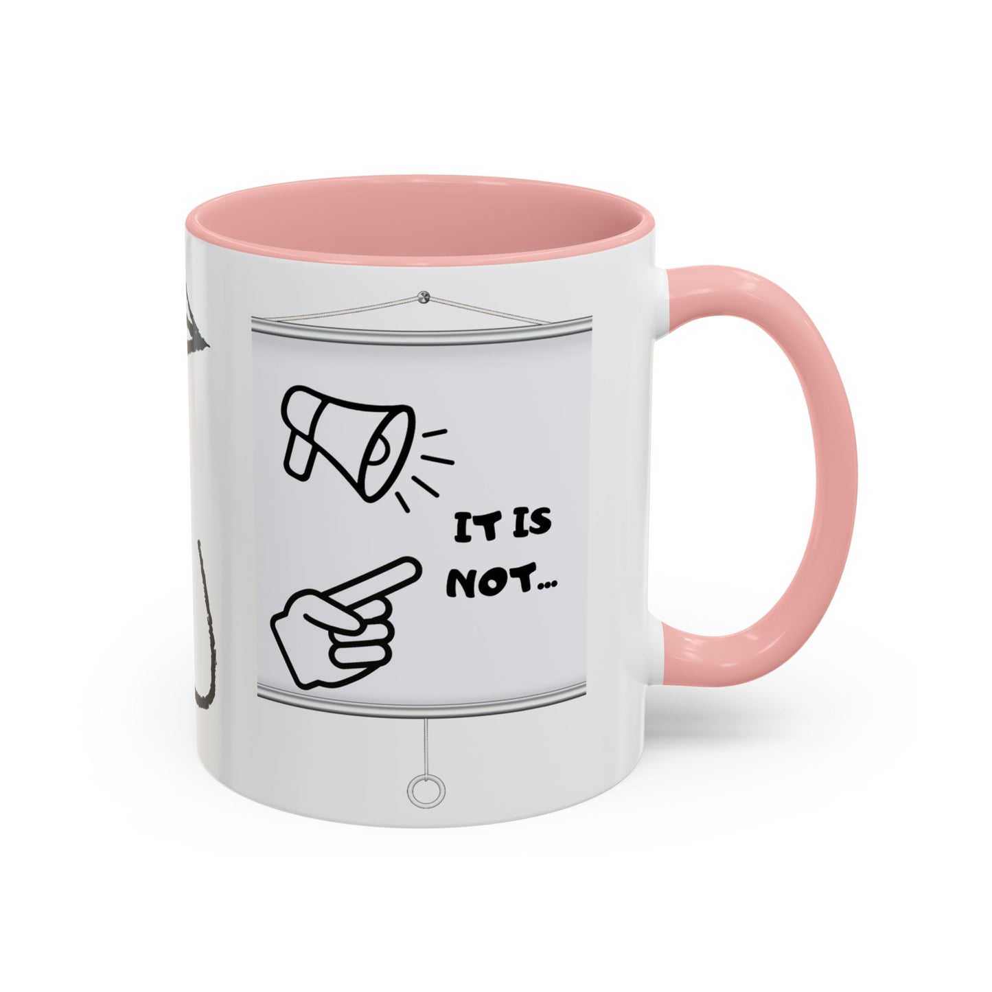 Accent Coffee Mug — Funny 'It Is Not your Fault' Doodle Cartoon Mug (11/15oz)