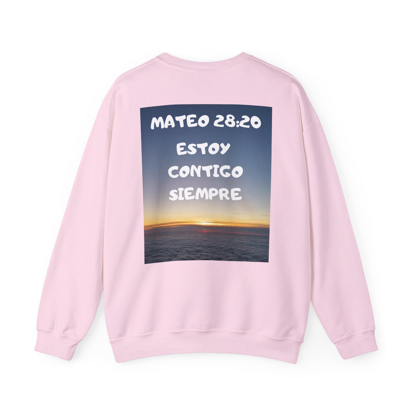 Christian Sweatshirt — Jeremías 29:11 & Mateo 28:20 Inspirational Crewneck