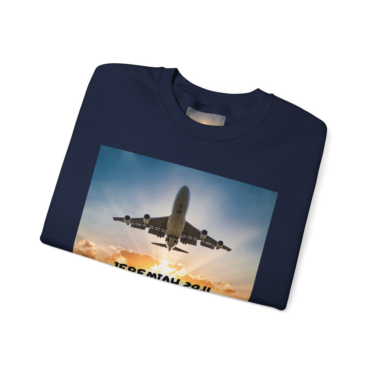 "Jeremiah 29:11 / Matthew 28:20" Christian Crewneck Inspirational Bible Verse Sweatshirt