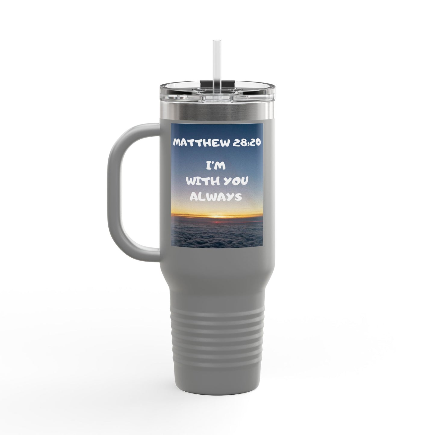 Insulated Travel Mug — 'Jeremiah 29:11' Airplane Prayer Design (Amen)