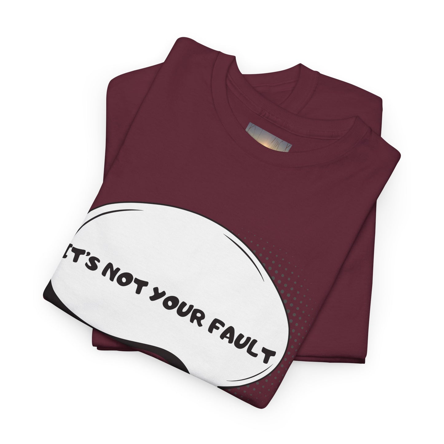Graphic Tee — "It's Not Your Fault" Comic-Style Pointing Design