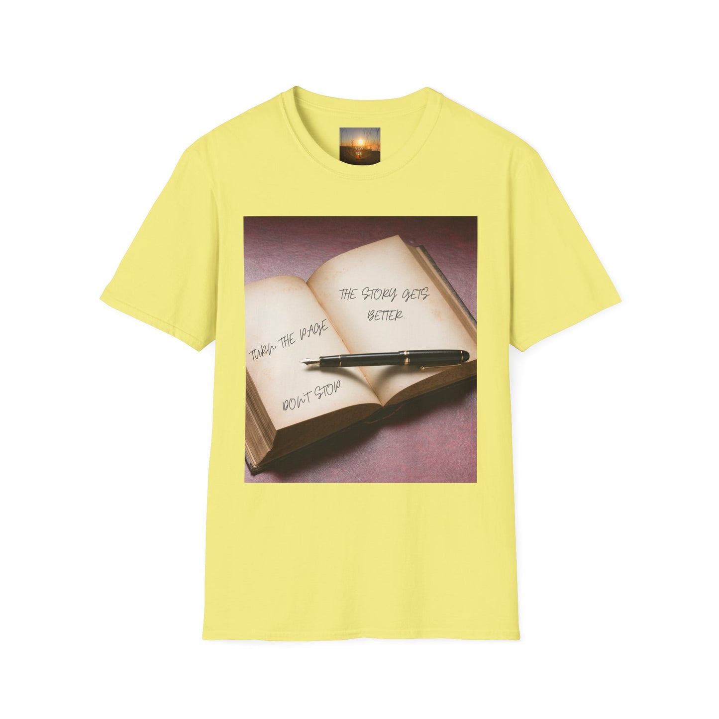 TURN THE PAGE Inspirational Book T-Shirt, Motivational Tee, Reading Lover Gift, Journal Enthusiast Apparel, Bookworm T-Shirt, Literary Quote Shirt