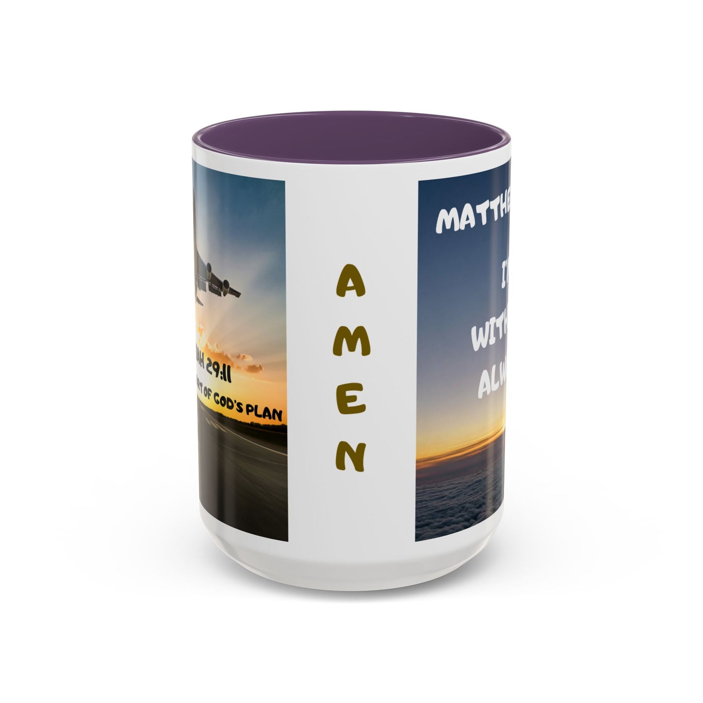Matthew 28:20 Coffee Mug – "I’m With You Always" Inspirational Christian Accent Mug